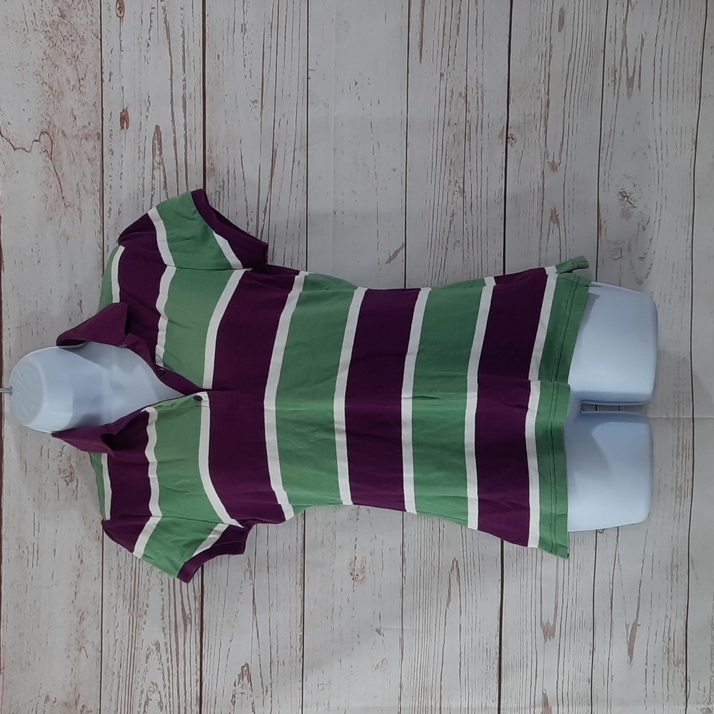 Arizona Jean Company Purple and Green Polo